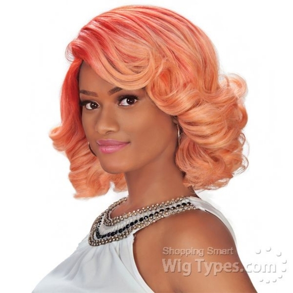 Zury Sis Beyond Black & Red Wine Side Swept Bang Moni Lace Front Wig - Picture 8 of 8
